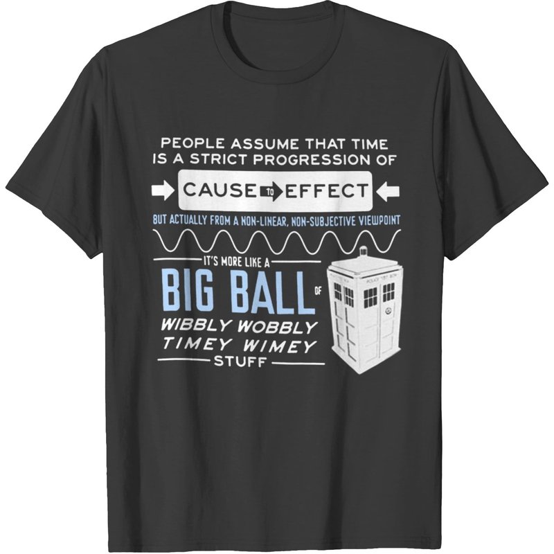 T-shirt Doctor Who Wibbly Wobbly Timey Wimey pour hommes — T-shirts pour hommes