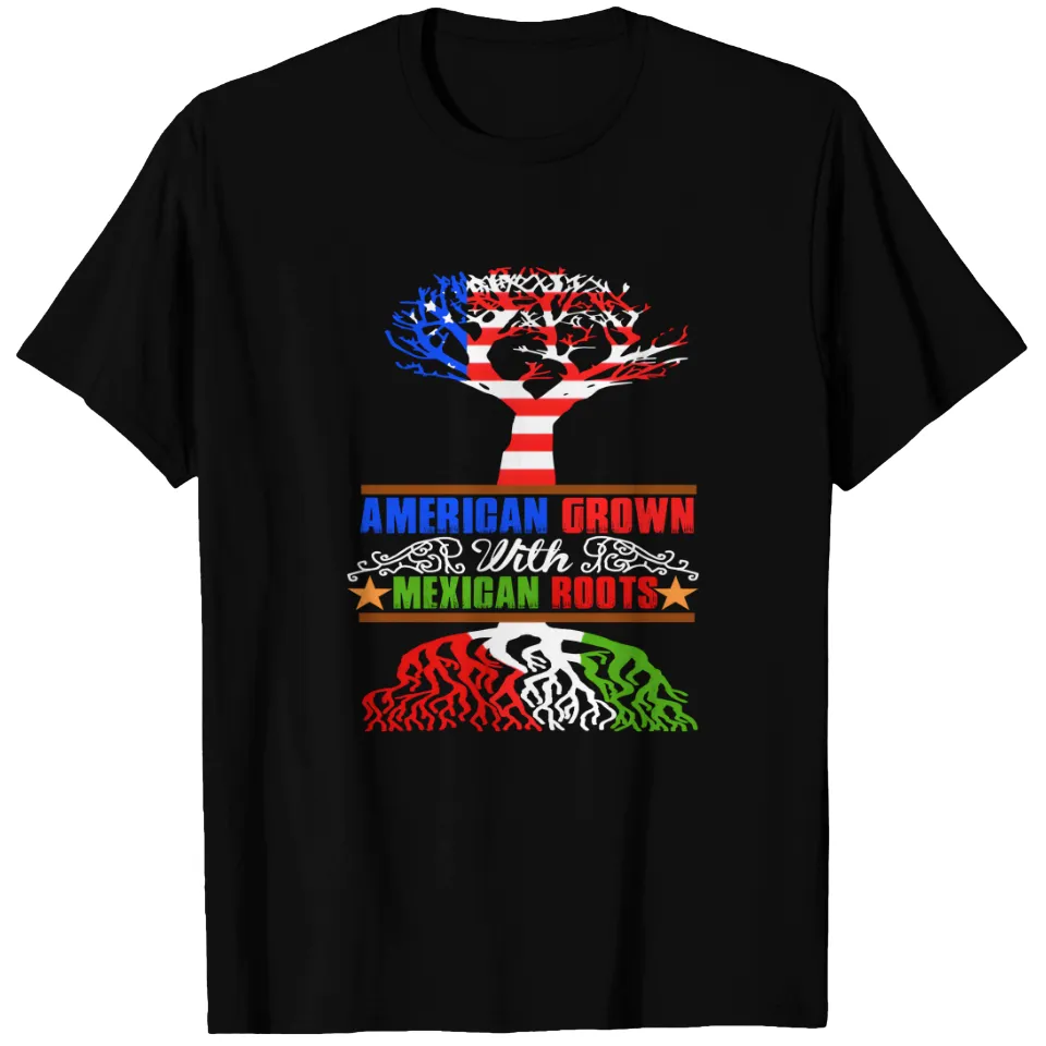 T-shirt American Grown Mexican Roots pour hommes — T-shirts pour hommes