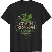 T-shirt Green Dragon Lager pour hommes en noir