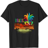 T-shirt Masque de Carnaval Coucher de Soleil Rio de Janeiro pour Hommes