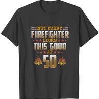 T-shirt cadeau d'anniversaire des pompiers 50 ans pour hommes