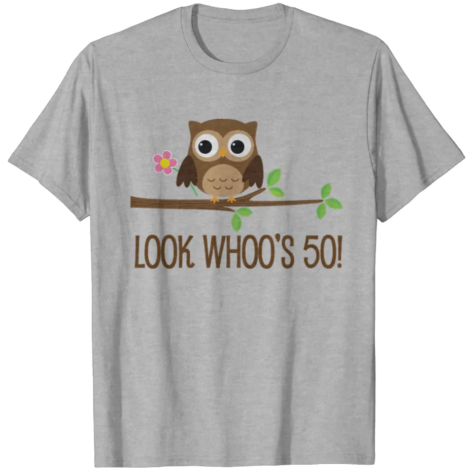 T-shirt 50e anniversaire Hibou Look Whoos 50 pour hommes