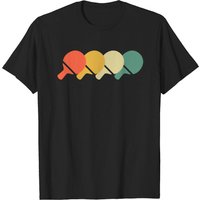 T-shirt Pingpong Style Années 70 pour Hommes en Noir