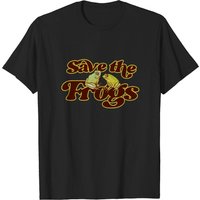 T-shirt Save The Frogs pour hommes en noir — T-shirts pour hommes