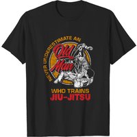 Jiu Jitsu Old Man T-Shirt for Men in Black