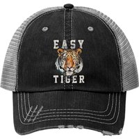 Easy Tiger Distressed Graphic Trucker Hat for Women