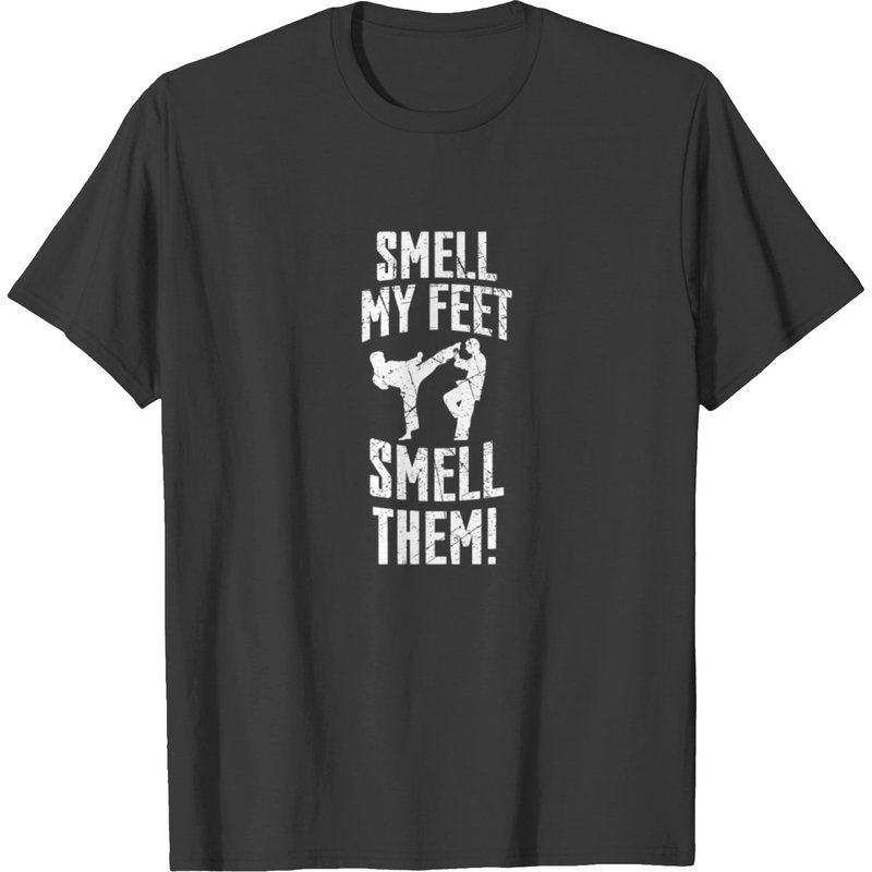 T-shirt Smell My Feet pour hommes en noir