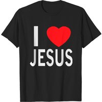 T-shirt Je Aime Jésus pour Hommes en Noir