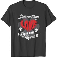 T-shirt pour hommes « Vous ne pouvez pas acheter l'amour » - Cadeau pour chiens et chats secourus
