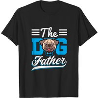 T-shirt pour hommes The Dog Father avec tête de chien mignonne