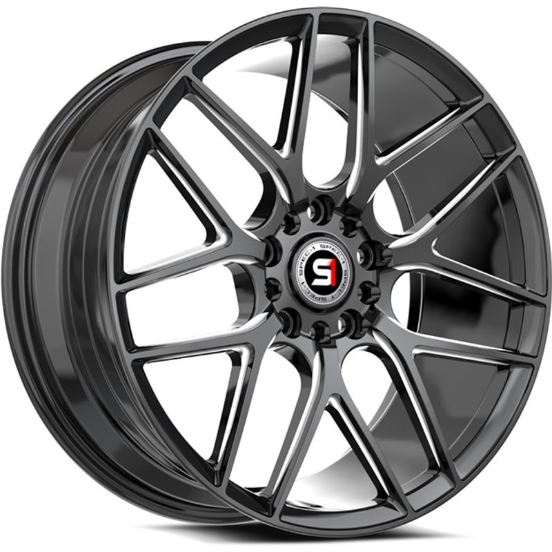 Jantes Spec-1 SP-78 Moulées Noires Brillantes 17x7.5 5x100