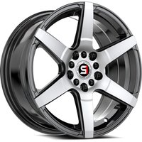 Roues Spec-1 SPT-34 Noir Brillant Usiné - 16x7, Motif de Boulons 5x100
