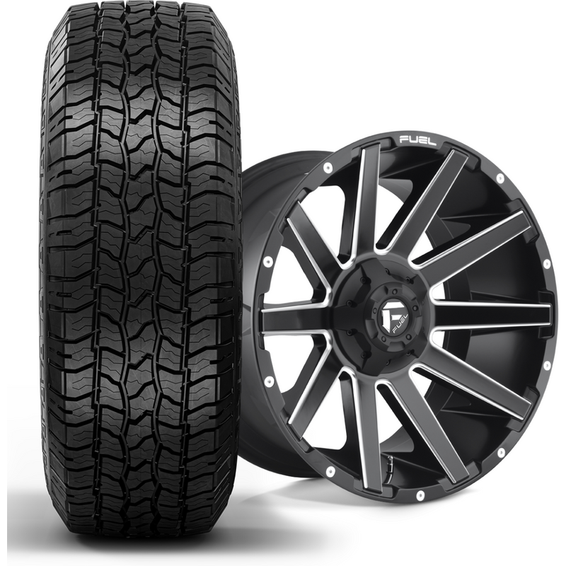 Fuel D616 Contra Wheels with IronMan All Country AT2 - 20x9 Rims — Wheels & Rims
