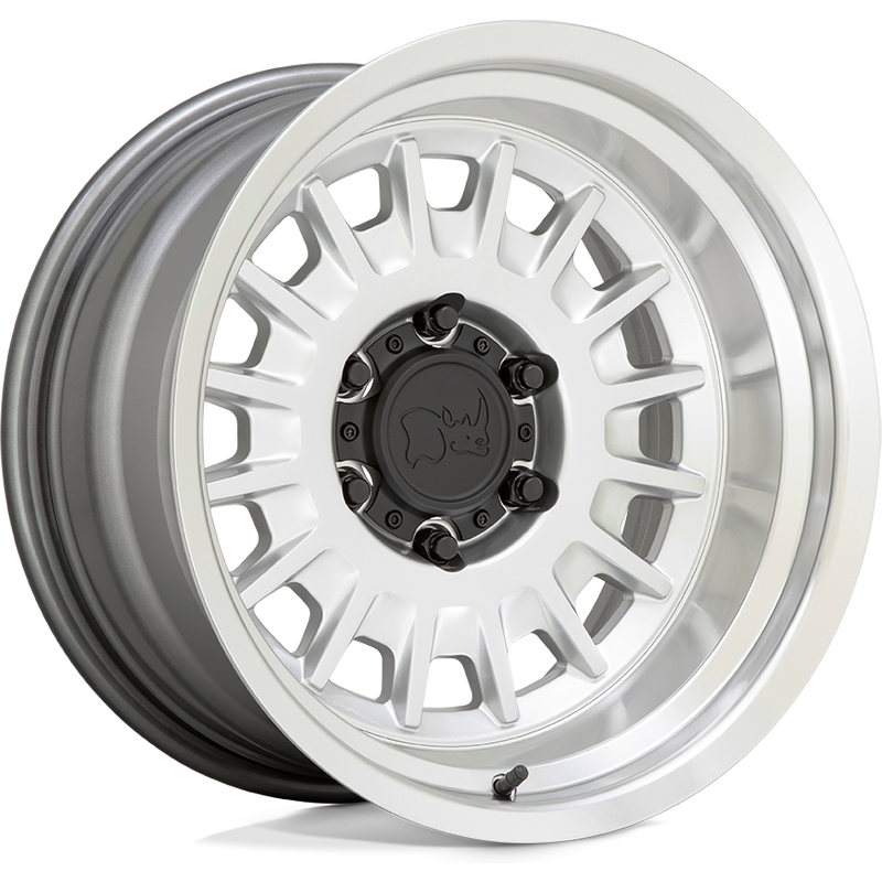 Black Rhino Aliso Gloss Silver Wheels - 16x8 - 5x139.7 Bolt Pattern — Wheels & Rims
