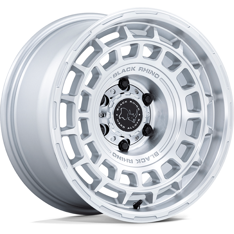 Roues Black Rhino BR024 Awol Argent Machiné - 17x8.5 - 5x114.3 — Roues et jantes