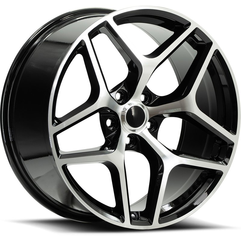 O.E. Revolution Z28 Gloss Black Machined Wheels - 20x10 - 5x120 — Wheels & Rims