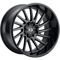 Vision 306 Rapier Gloss Black Milled Spoke 22in Rims — Wheels & Rims