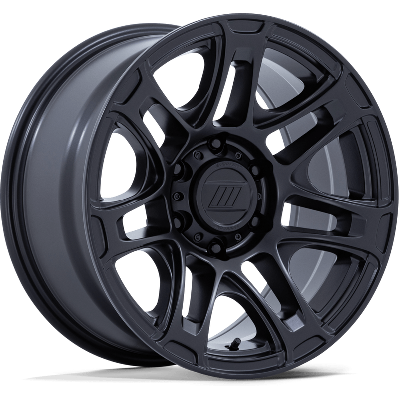 Pro Comp PA204 Roughneck Matte Black 17x8 Rims 5x114.3 Bolt Pattern — Wheels & Rims