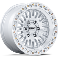 Jantes KMC KM554 Aztec Machined Silver - 17x8.5 - 5x127 - 0 Offset — Roues et jantes
