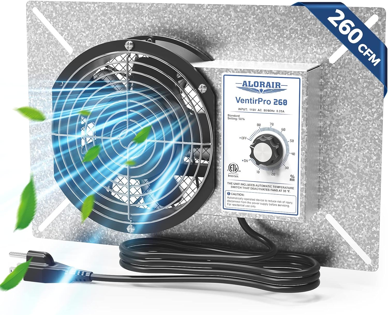Ventilateur de Crawl Space AlorAir VentirPro 260 CFM avec Humidistat — Humidificateurs