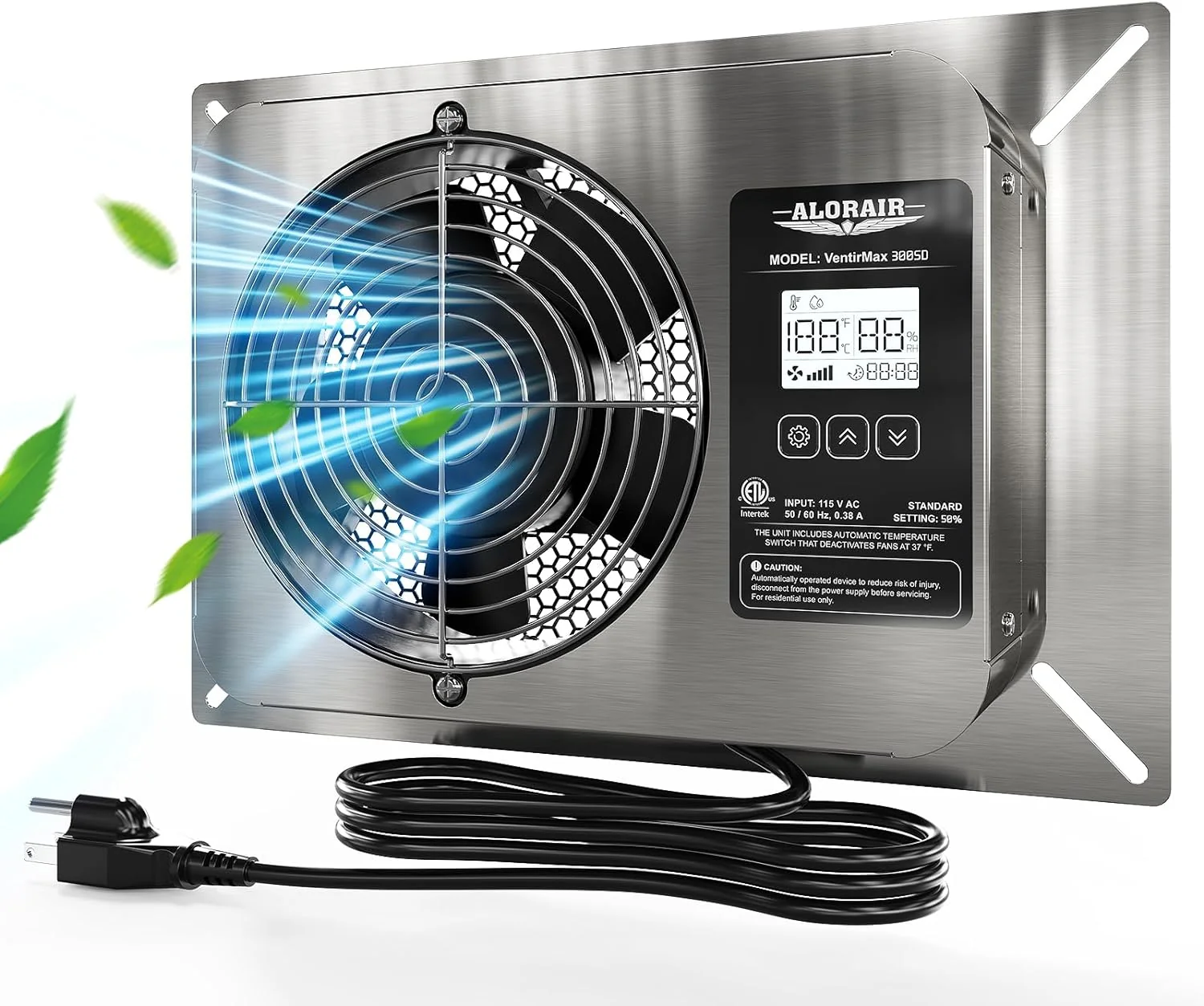 AlorAir VentirMax 300SD Exhaust Ventilator Fan with Speed Control