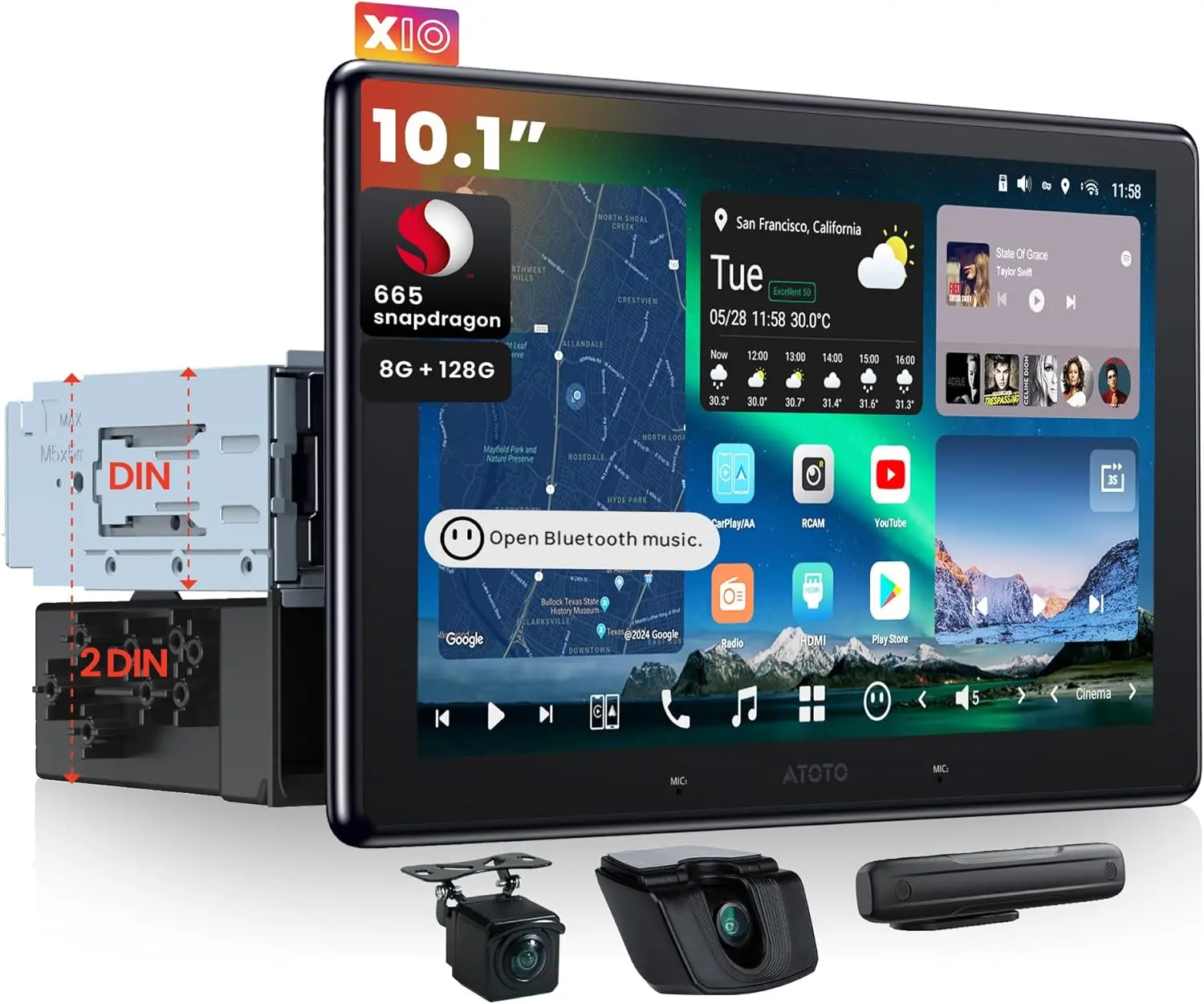 Atoto X10G110E 10.1" Android Car Stereo with Wireless CarPlay & Android Auto — Car Stereos & Head Units