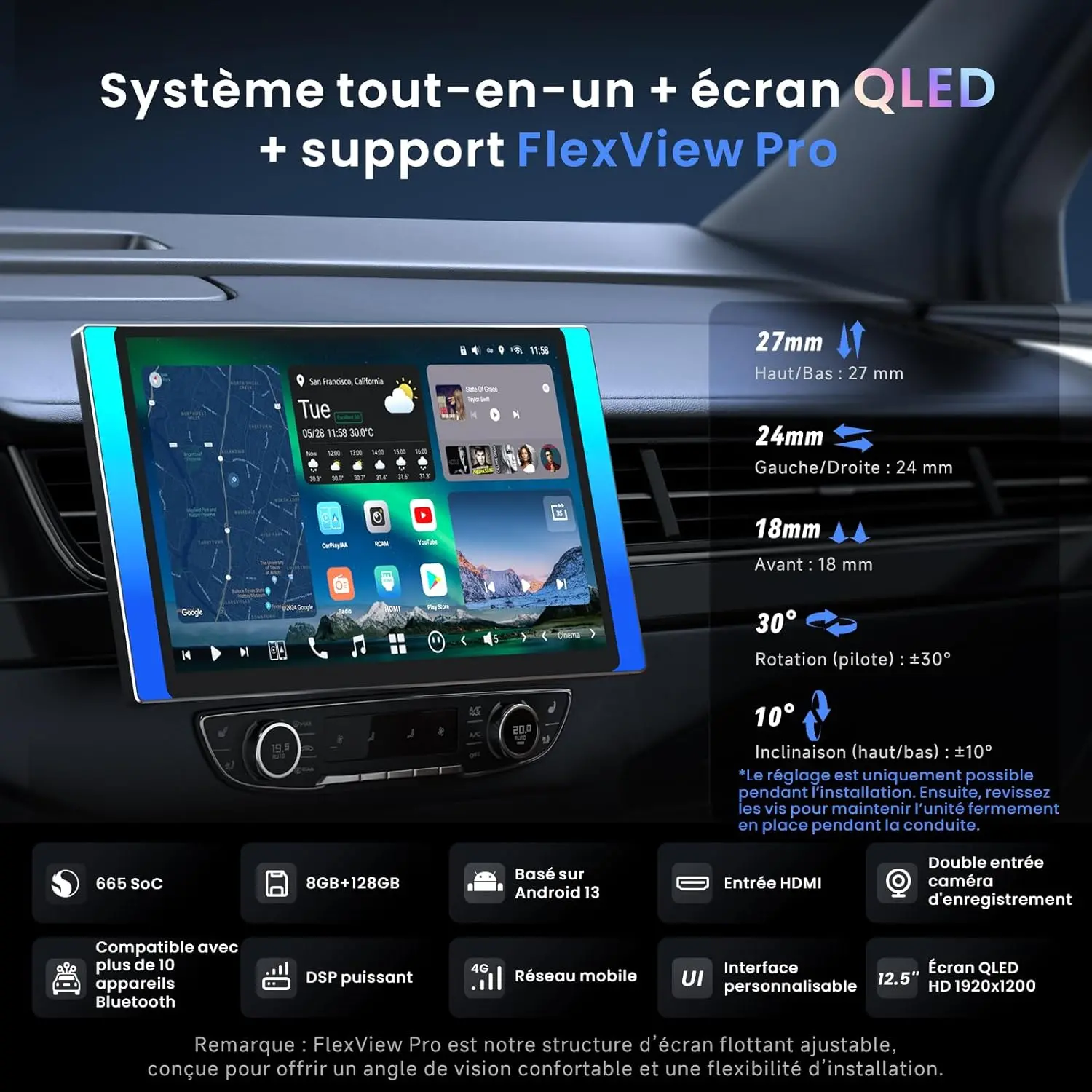 Atoto X10G125E-R3 12.5" QLED Android Car Stereo with Dashcams — Car Stereos & Head Units