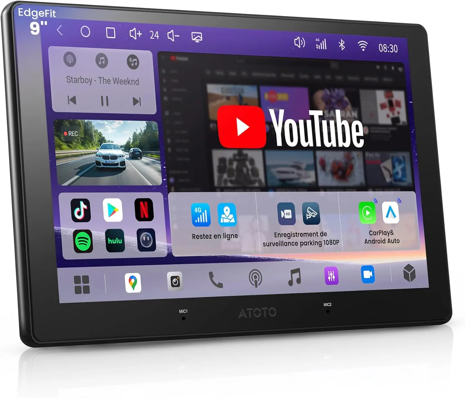 Autoradio Atoto S84G209P 9" Android 2 DIN avec CarPlay et Android Auto — Autoradios et unités principales