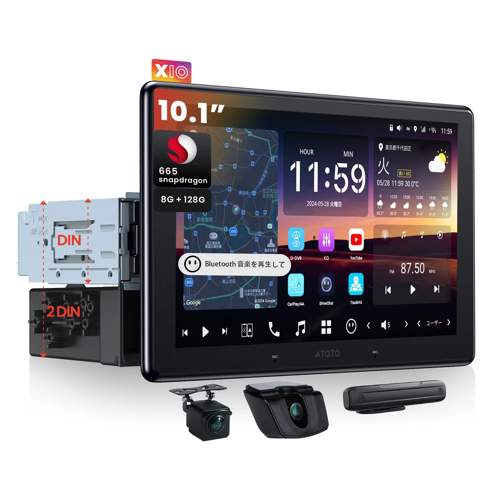Atotozone 10-Inch QLED Android Car Navigation System 1DIN & 2DIN — Fashion Accessories