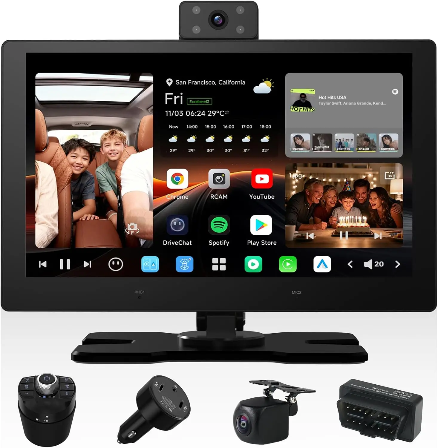 Atoto P1009M2M-S03 9" Portable CarPlay Screen with AI Agent — Fashion Accessories