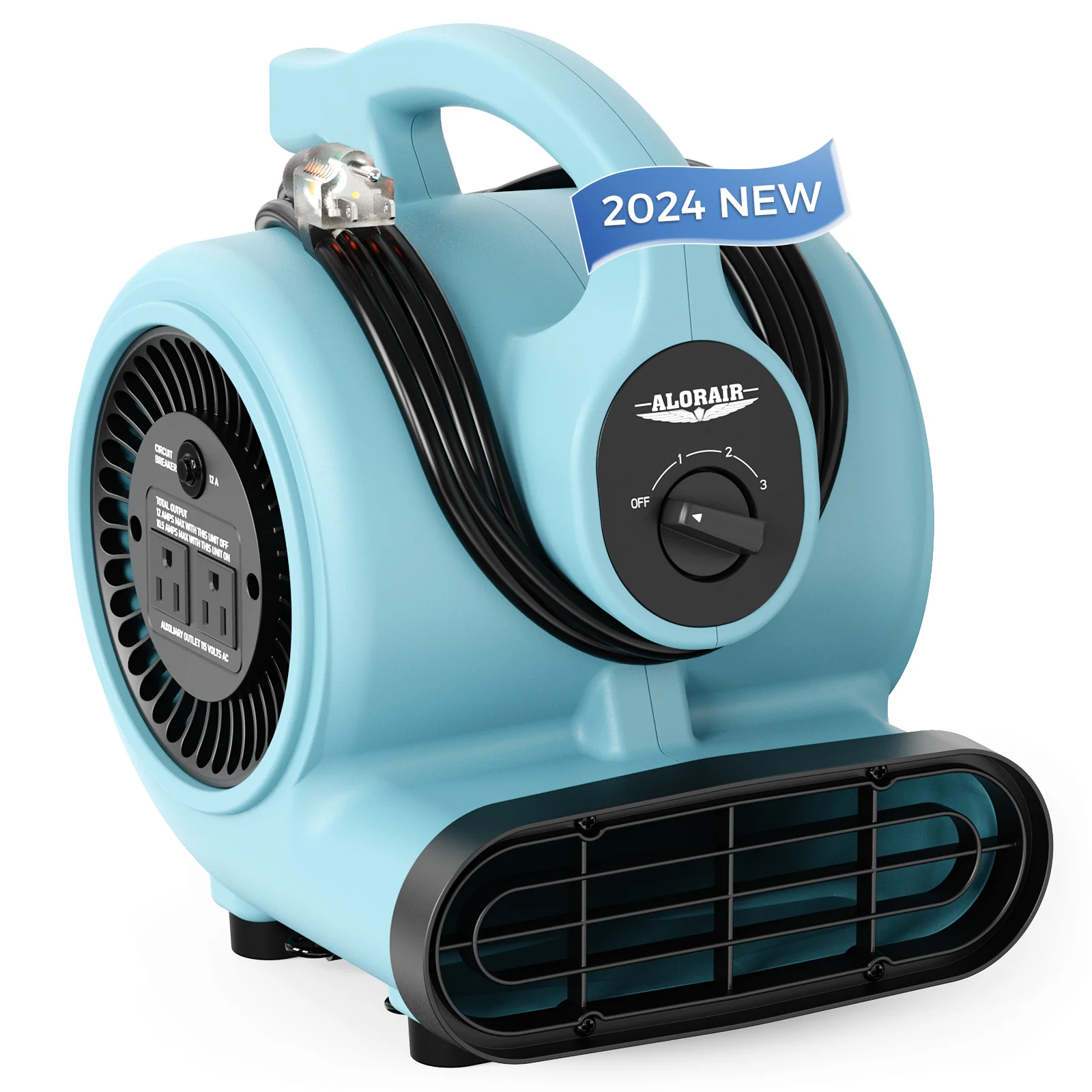 AlorAir GF600A Air Mover with 3 Speeds and 5 Adjustable Angles — Janitorial Supplies