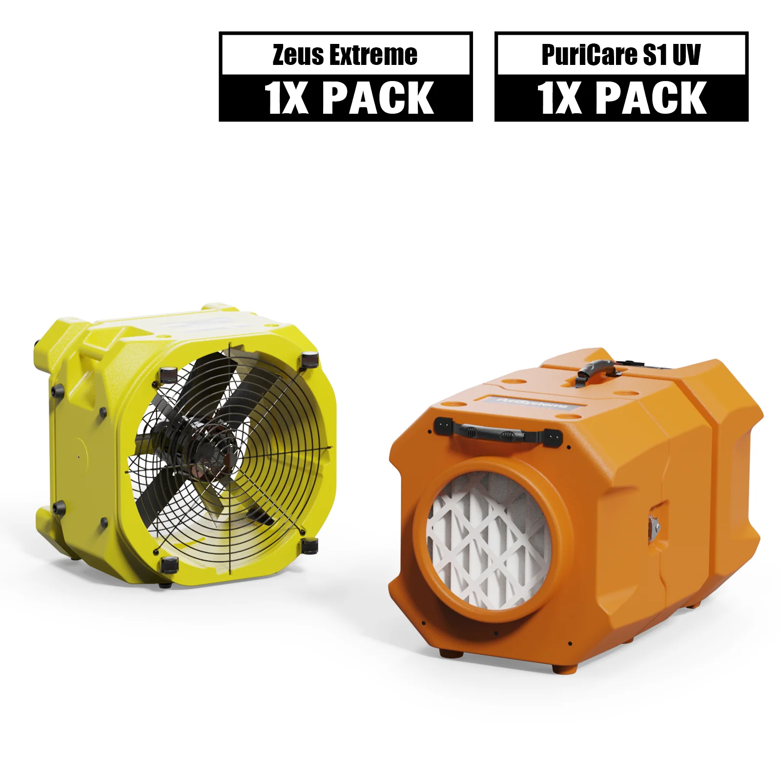 Pack Combo de Désinfection et Sanitation AlorAir avec Mover d'Air Zeus et Filtre PuriCare — Fournitures électriques
