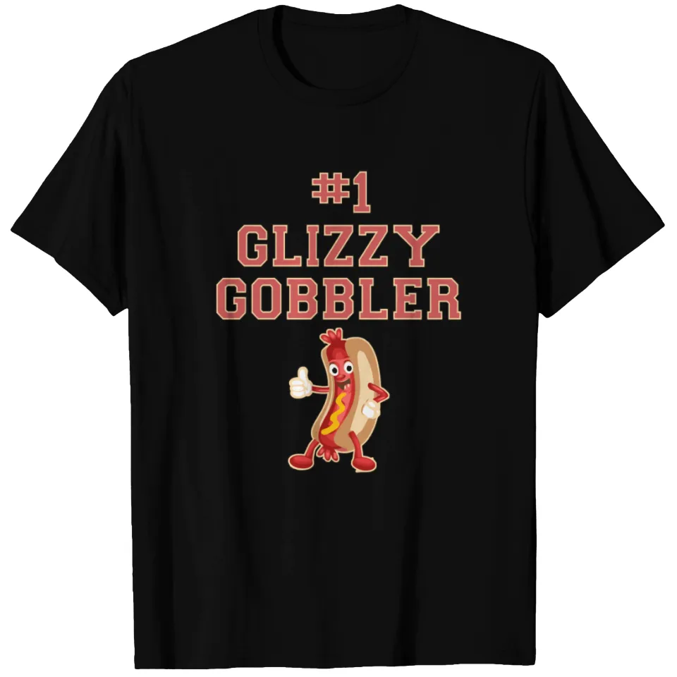 T-shirt pour hommes Glizzy Gobbler Hot Dog noir — T-shirts pour hommes