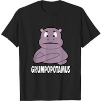 T-shirt Cadeau Hippopotame Mignon et Fâché Grumpopotamus pour Hommes — T-shirts pour hommes