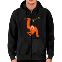 Orangutan Save The Orangutans Unisex Zip Hoodie