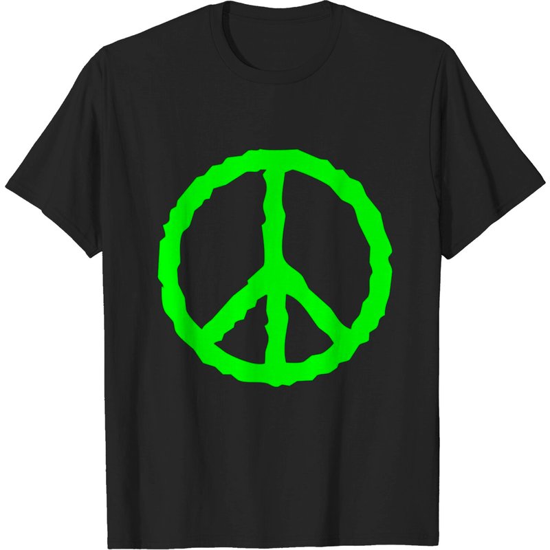 Peace Sign T-Shirt for Men in Black — Mens T Shirts