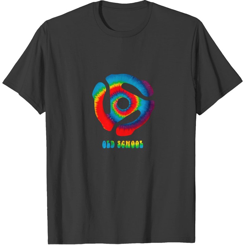 Old School 45 Record Adapter Music Fan T-Shirt for Men — Mens T Shirts