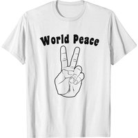 T-shirt World Peace pour hommes en blanc — T-shirts pour hommes