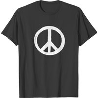 White Peace Sign T-Shirt for Men