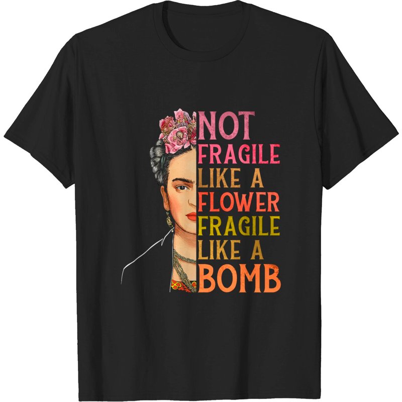 Not Fragile Like A Flower Men's T-Shirt in Black — Mens T Shirts
