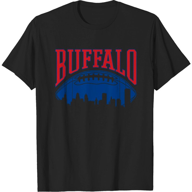 Buffalo Football Vintage Skyline New York Bills T-Shirt for Men