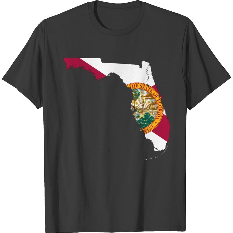 Florida Map Flag T-Shirt for Men — Mens T Shirts