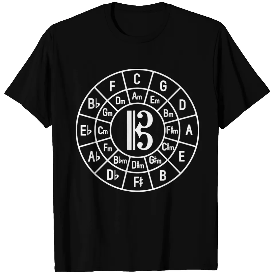 Alto Clef Circle Of Fifths Composer Music Theory T-Shirt for Men — Mens T Shirts