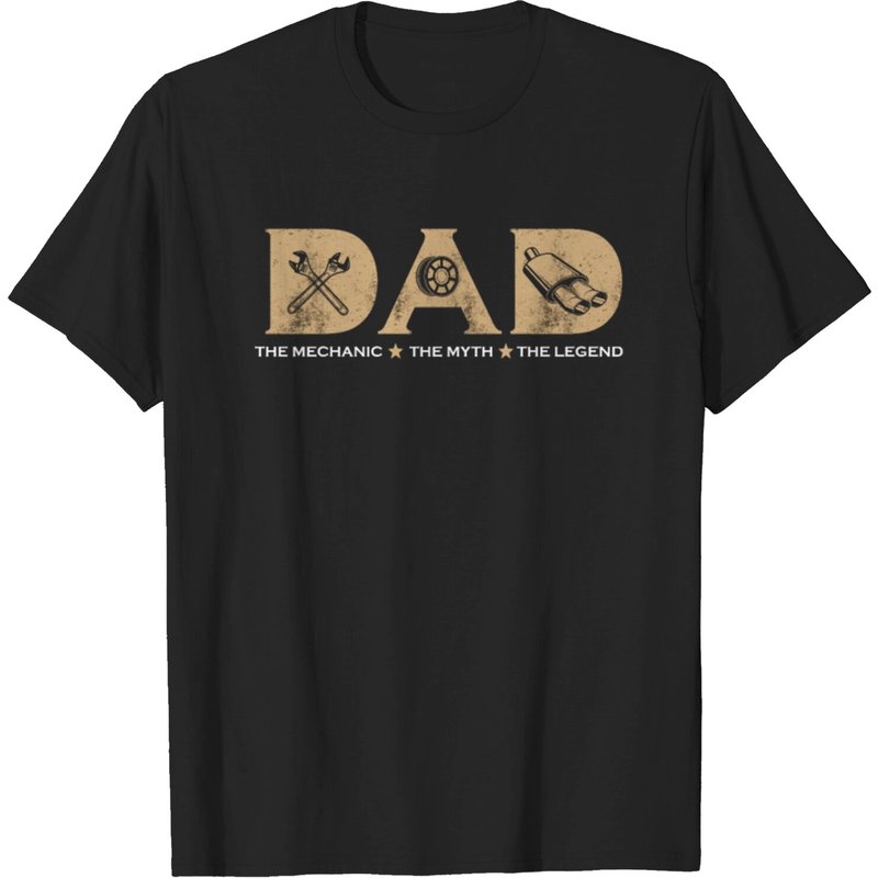T-shirt Dad Le Mécanicien Le Mythe La Légende — T-shirts pour hommes