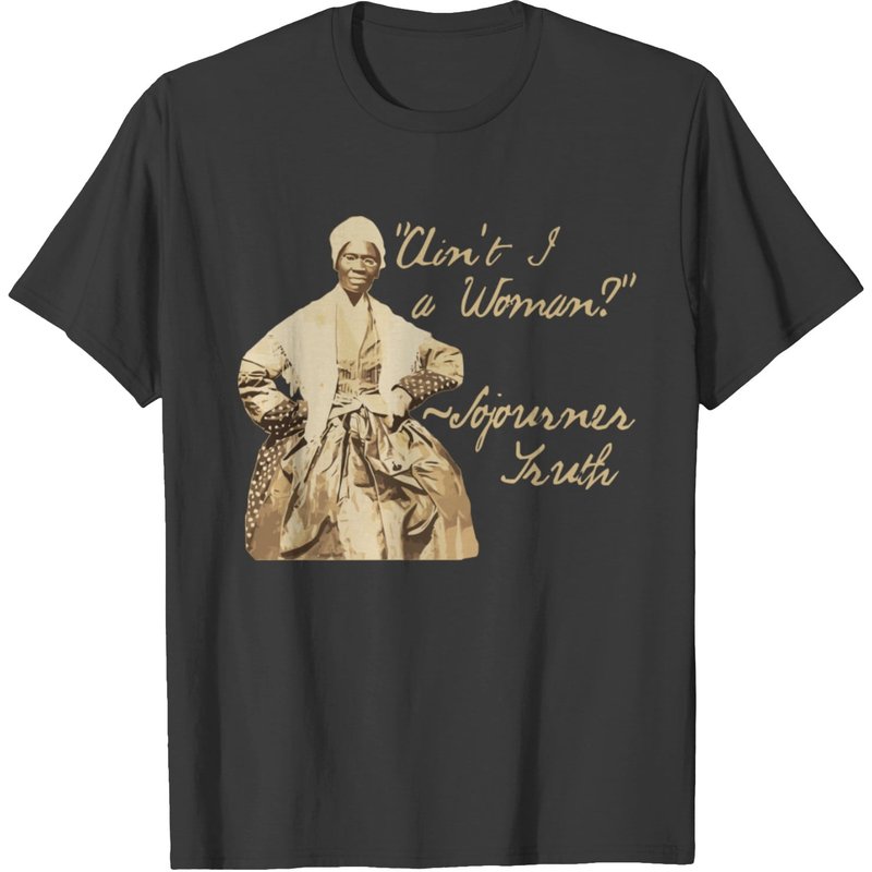T-shirt pour hommes avec citation de Sojourner Truth "Ain't I A Woman" en photo sépia