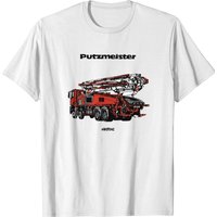 Putzmeister Concrete Pump T-Shirt for Men in Red