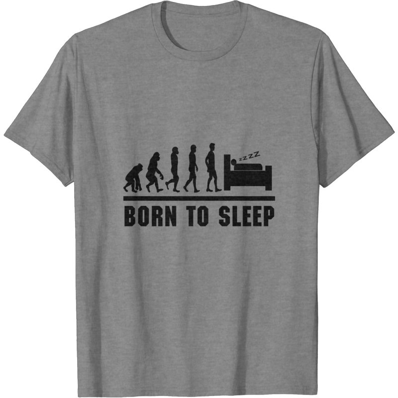 T-shirt Noir Born To Sleep pour Hommes — T-shirts pour hommes