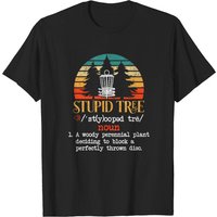 Stupid Tree Definition Disc Golf Vintage T-Shirt for Men