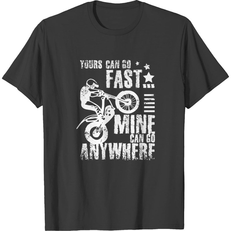 T-Shirt Moto Trial pour Hommes en Noir — T-shirts pour hommes