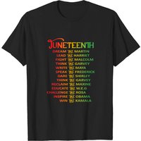 T-shirt Noir Juneteenth Dream Like Leaders pour Hommes